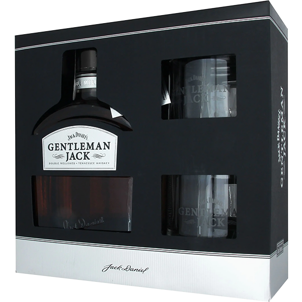 Подарунковий набір віскі Jack Daniel's Gentleman Jack 0.7л + 2 склянки