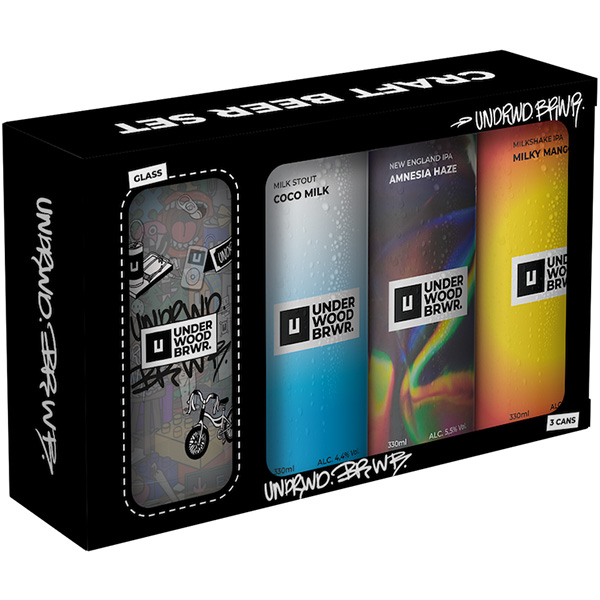 Набір пива Underwood Culture Tasting 0.33л x 3шт + келих
