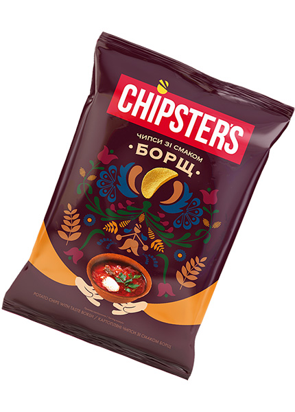 Чипси картопляні «Chipsters» зі смаком борщу, 100г