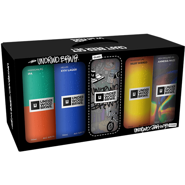 Набір пива Underwood Culture Tasting 0.33л x 9шт + келих