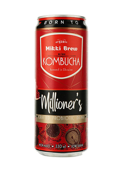 Напій безалкогольний комбуча Mikki Brew Millioner’s 0.33л