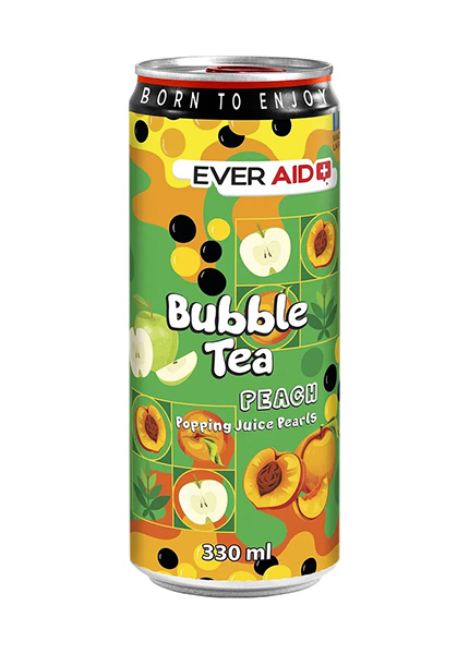 Напій безалкогольний Ever Aid Bubble Tea Peach 0.33л