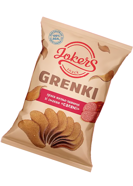 Грінки житньо-пшеничні «JokerS» зі смаком салямі, 80г