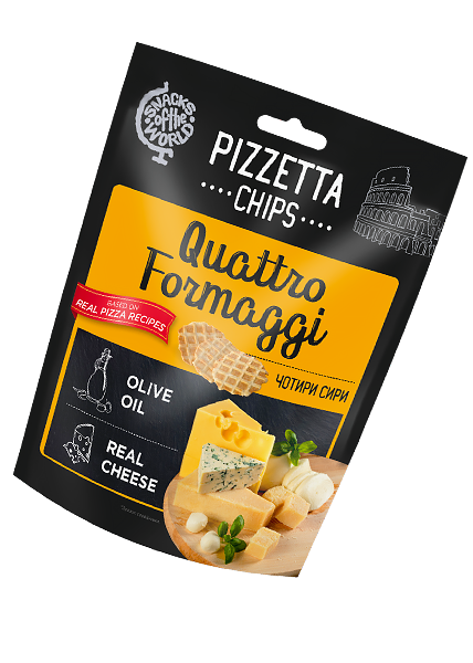 Снек хрустящий «Pizzetta Chips 4 сыра», 70г