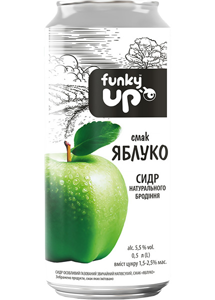 Сидр «Funky Up Яблуко» 0.5л