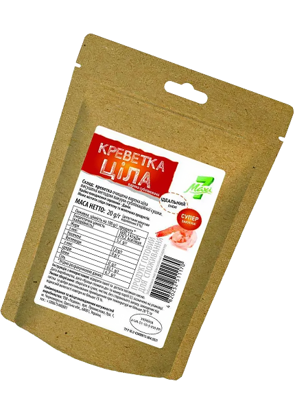 Креветка сублімована «Maxi 7» варена ціла, 20г