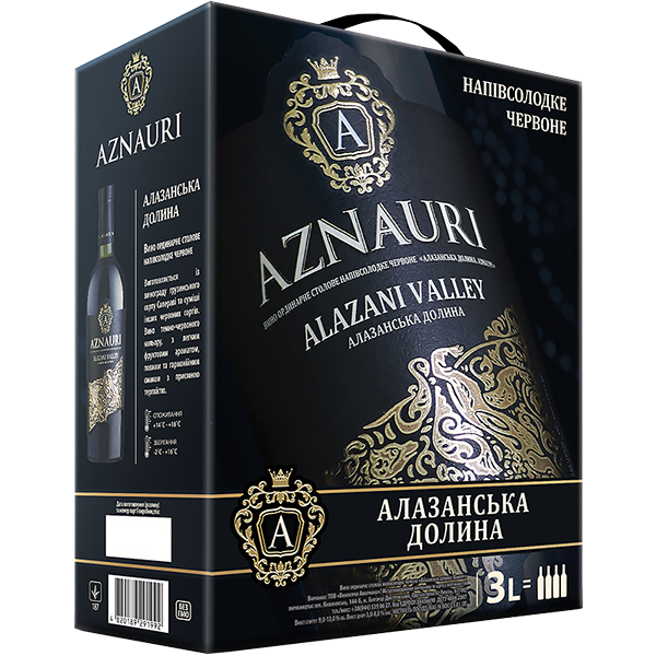 Вино Aznauri «Алазанська долина» 3л