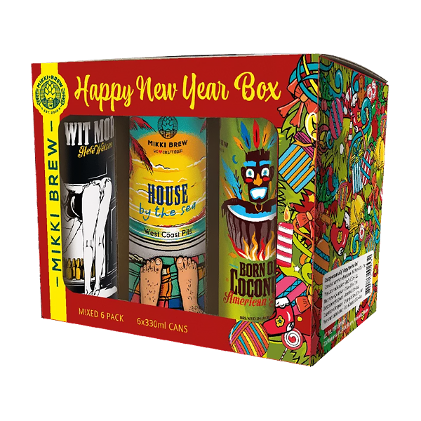 Набір пива Mikki Brew Happy New Year Box 0.33л x 6шт