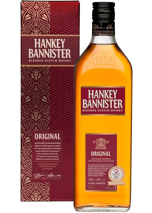 Віскі Hankey Bannister Original 3 роки 1л в коробці