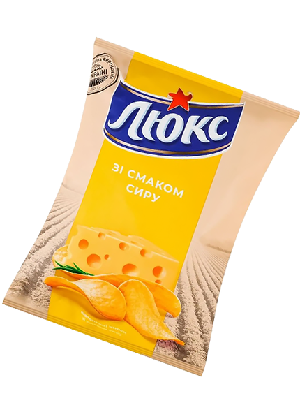 Чипси «Люкс» зі смаком сиру, 105г