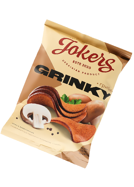 Грінки житньо-пшеничні «JokerS» зі смаком грибів, 80г