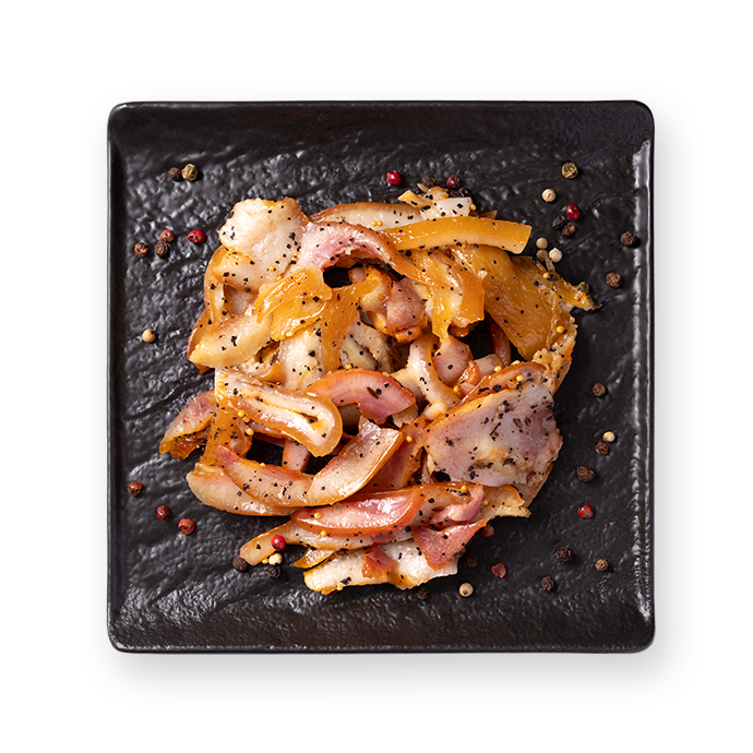 Нарезка свиного уха копченая, 100г