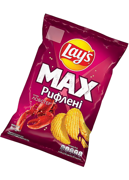 Чипсы Lays Max рифленые со вкусом лобстера, 95г