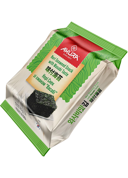 Нори снек Akura со вкусом васаби, 4.5г