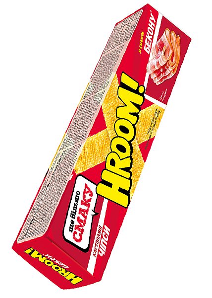 Чипси «Hroom» зі смаком бекону, 50г