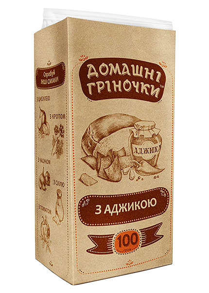 Грінки «Домашні» з аджикою, 100 г