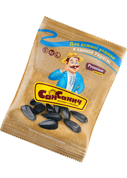 Насіння соняшника смажене «Сан Санич Преміум», 70г