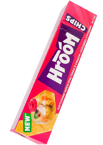 Чипси «Hroom» зі смаком холодець з хроном, 50г