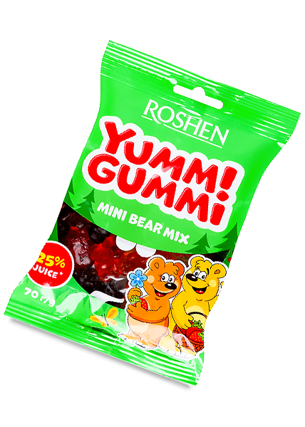 Цукерки желейнi «Yummi Gummi» Mini Bear Mix, 70г
