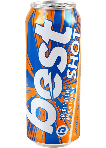 Напій енергетичний безалкогольний Best Shot Mango Coconut 0.5л