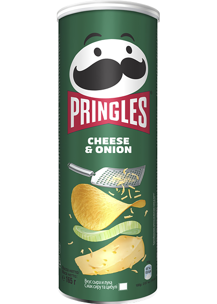 Чипси «Pringles» зі смаком сиру та цибулі, 165г