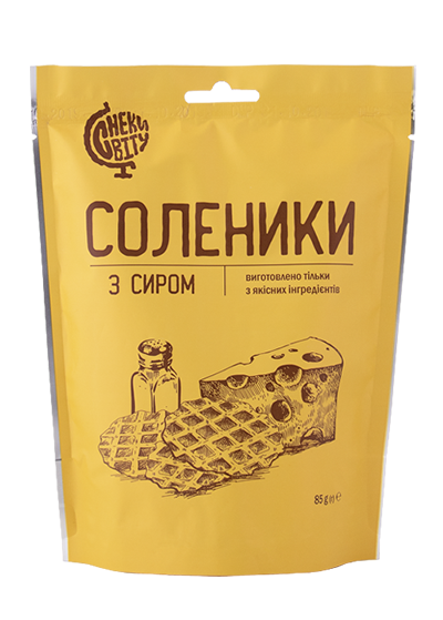 Снеки пшеничні «Соленики» з сиром, 85 г