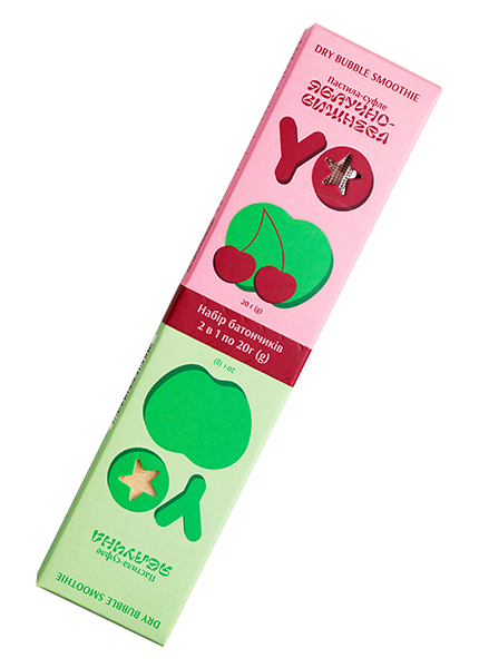 Набір пастила-суфле Dry Bubble Smoothie яблучно-вишнева та яблучна, 40г