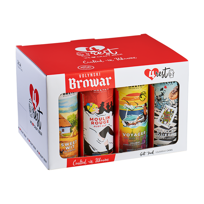 Набір пива Volynski Browar «Forever 4rest» 0.5л х 12шт