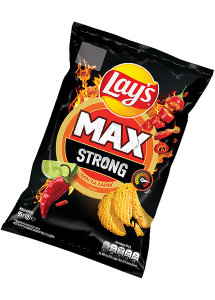 Чипсы Lays Max Strong чили и лайм, 95г