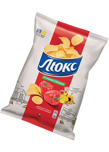 Чипси «Люкс» зі смаком паприки, 125г