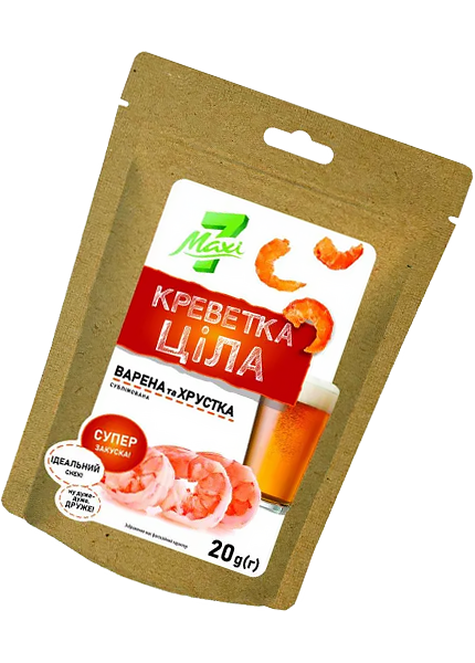 Креветка сублімована «Maxi 7» варена ціла, 20г