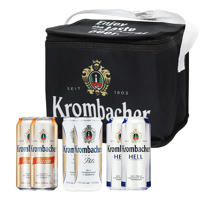 Набір пива Krombacher в асортименті 0.5л х 6шт + термосумка