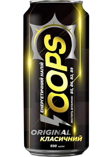 Напій енергетичний безалкогольний OOPS Original класичний 0.5л