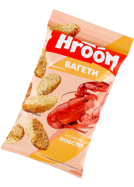 Сухарики багетні Hroom зі смаком лобстера, 60г