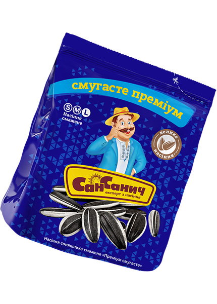 Насіння соняшника смажене «Сан Санич Преміум смугасте», 95г