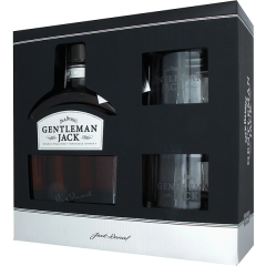 Подарочный набор виски Jack Daniel's Gentleman Jack 0.7л + 2 стакана