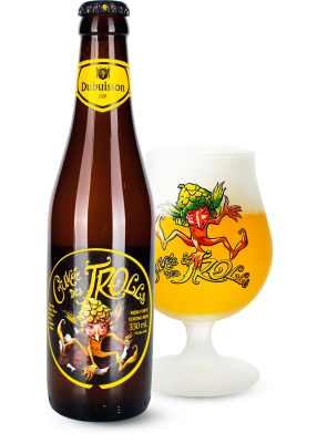 Пиво Dubuisson «Cuvee des Trolls» 6х0.25 + glass светлое нефильтрованное 7.0°