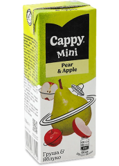 Сок Cappy mini груша и яблоко, 0.2л