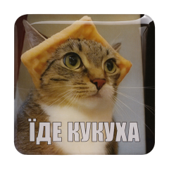 Стикер-наклейка «Їде кукуха»