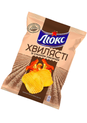 Чипсы рифленые «Люкс» со вкусом лисичек, 125г