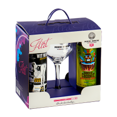 Набор пива Volynski Browar «Mikki Brew Flirt» 0.33л х 4шт + бокал 0.4л