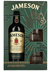 Подарочный набор виски Jameson Irish Whiskey 0.7л + 2 стакана