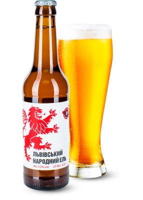 Пиво Правда «Львовский народный Эль» светлое нефильтрованное 5.2°