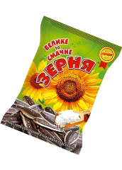 Семена подсолнечные жареные подсоленные «Велике та смачне ЗЕРНЯ», 90г