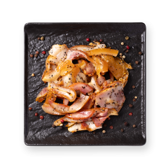 Нарезка свиного уха копченая, 100г