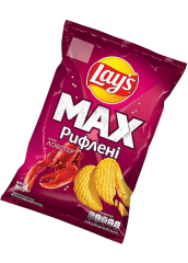 Чипсы Lays Max рифленые со вкусом лобстера, 95г
