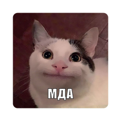 Стикер-наклейка «Мда»