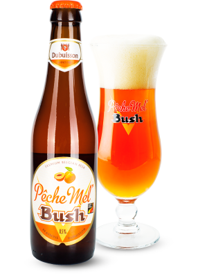 Пиво Dubuisson «Peche Mel Bush» светлое нефильтрованное 8.5°