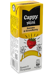 Сок Cappy mini банан и клубника, 0.2л