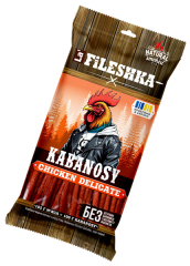Колбаски варено-копченые из мяса птицы «Кабаносы Chicken Delicate» La' Fileshka, 40г